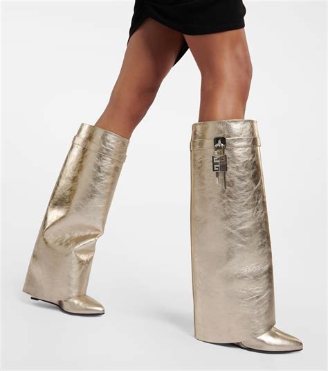 givenchy shark boots gold|shark boots pick up today.